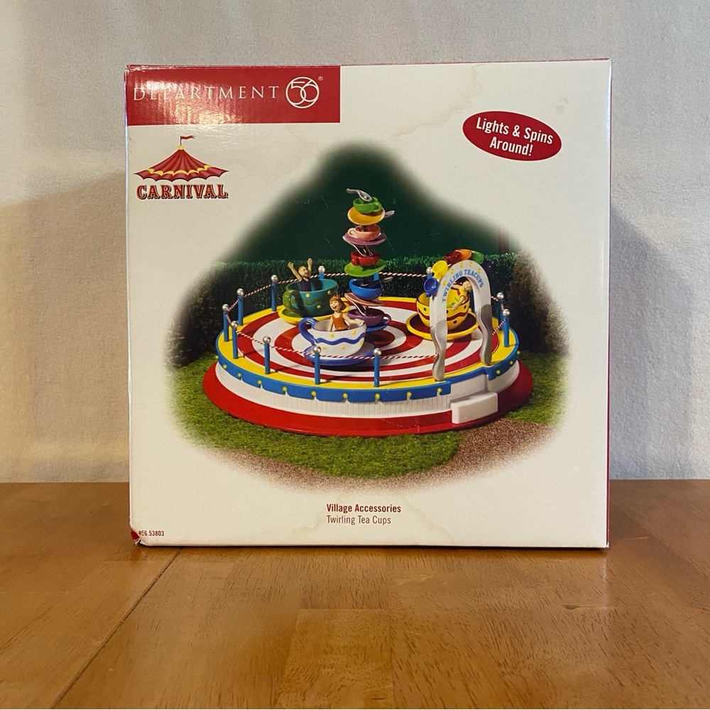 Department 56 Twirling Tea Cups Carnival light and motion Village accessories